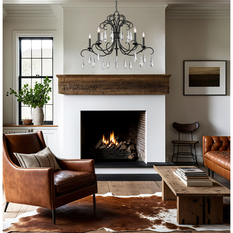 Fredericke 5 - Light Dimmable Empire Chandelier, Matte Black