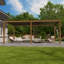 Pergola d'extérieur en aluminium à persiennes avec toit et système de drainage réglables, pergola de patio toutes saisons pour terrasse-104988582-104988580