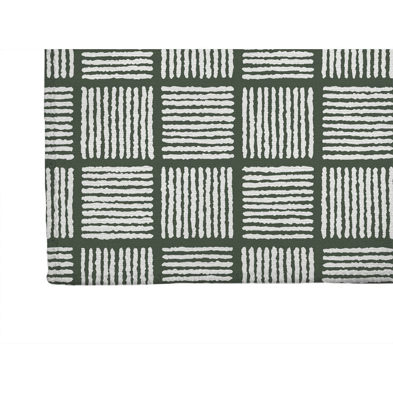 Tapis d'extérieur antidérapant Tally Blocks, Tapis de couloir 2 pi 6 po x 8 pi