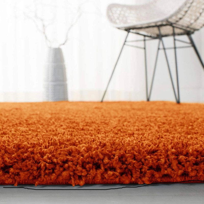 Solid Colour Shag Area Rug, Rectangle 80 x 150 cm