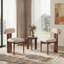 Mid-Century Modern Wooden Dining Chairs, Upholstered Fabric with Sculptural Backrest & Solid Wood Legs-386069491-386069485
