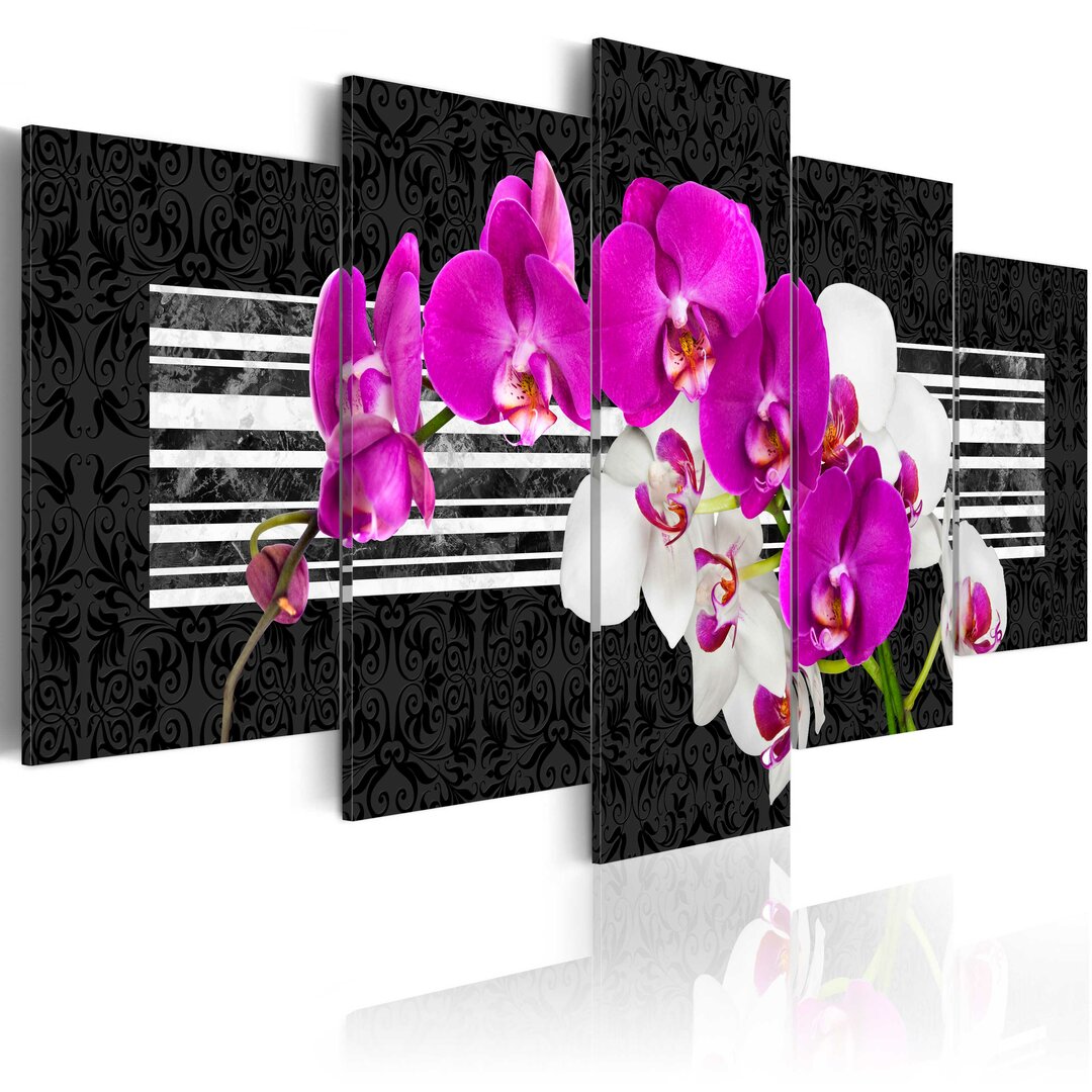 5-tlg. Leinwandbilder-Set Modest Orchids