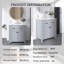 Meuble-lavabo autoportant moderne 30 po avec lavabo en céramique-279436538