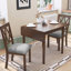 Table de salle à manger extensible de 29 à 45 po pour 4 personnes, table de cuisine pliante avec pieds en bois d'hévéa-1077612716