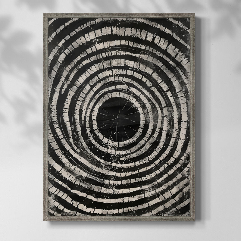 Reproduction encadrée ABSTRACT Series Cxxxiv - bois massif, H 11 po x l 9 po