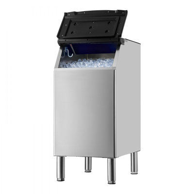 Commercial Ice Maker Storage Bin, 300 LBS Capacity Ice-Bin, Stainless Steel Commercial Ice Storage Bin with Adjustable Anti-slip Rubber Feet, Suitable for Restaurant Hotel and Beverage Shops