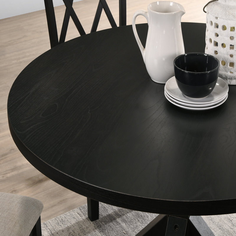 Table de salle à manger Cross-Buck, Noir