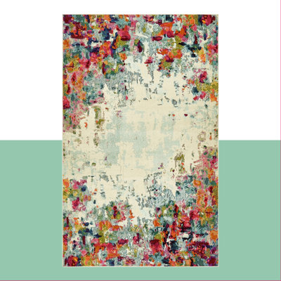 Cariel Washable Abstract Indoor Rug