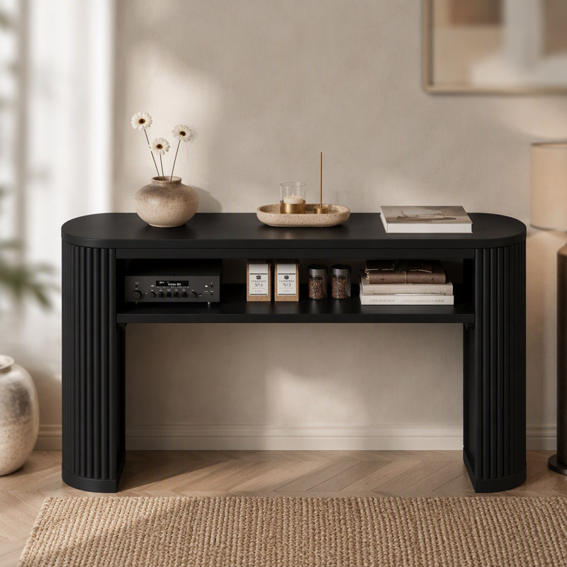 Console Rustic, Noir, Noir, Noir