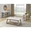 Plateau en marbre Glennon de 48 po avec tablette et roulettes-82973079
