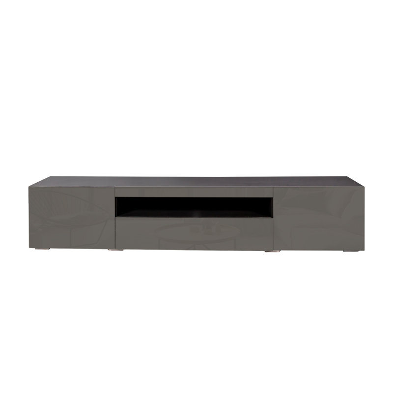 Makarius Grey TV Cabinet, For up to 90 Inch TV's, with Lights