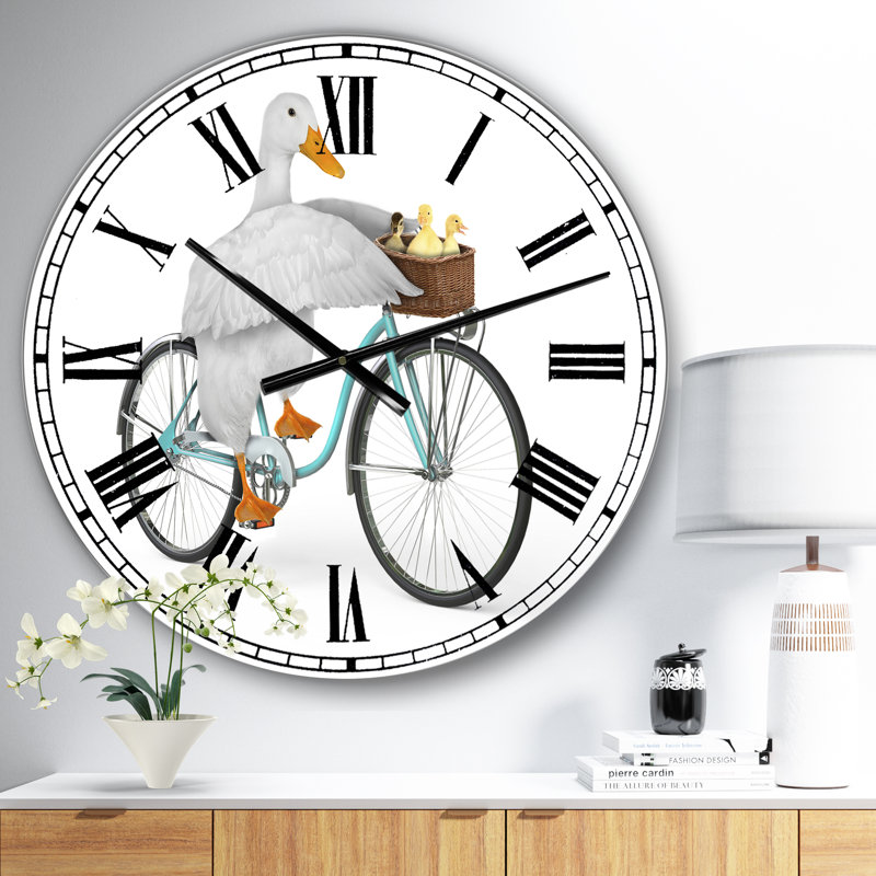 Riding Bikes - Grande horloge murale moderne, Surdimensionné