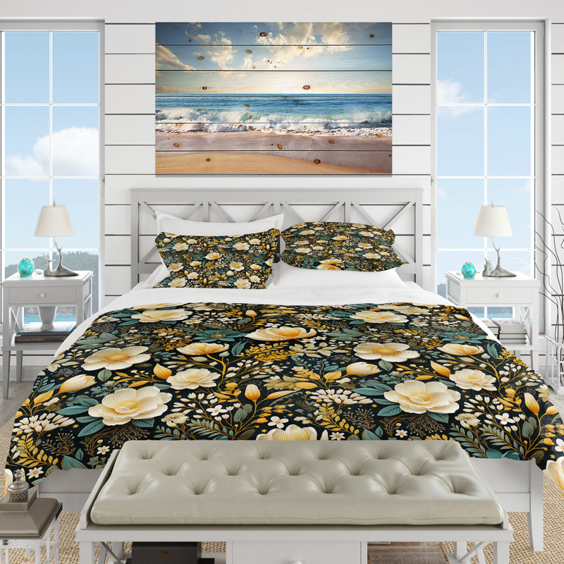 Ensemble de housse de couette Floral Wanderlust, Housse de couette pour très grand lit et 2 très