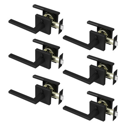 Quadra Privacy Door Lever Modern Concealed Design For (Bed & Bath) – Sleek Minimalist Style in Matte Black