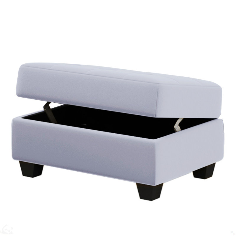 Canapé modulaire moderne avec méridienne réversible, Velours gris velours