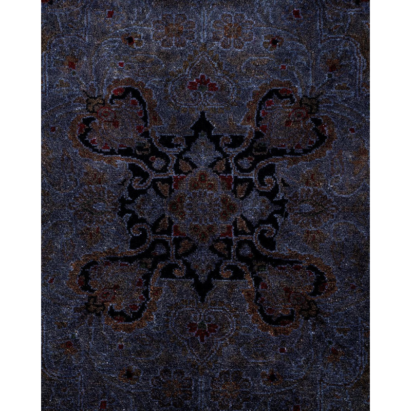Tapis noué à la main unique en son genre Holsworth - gris