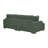 Corduroy Upholstered Modular Sofa With Deep Seating And Wooden Block Legs-1634761884