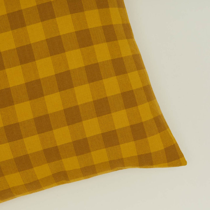 Essential Square Pillow Cover & Insert, Mustard/Bronze