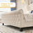 Queen Bed Frame with Scroll Wingback Headboard