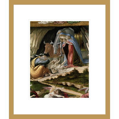 Mystic Nativité (détail) par Sandro Botticelli - Estampe numérique encadrée