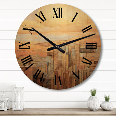 Marydel Solid Wood Wall Clock