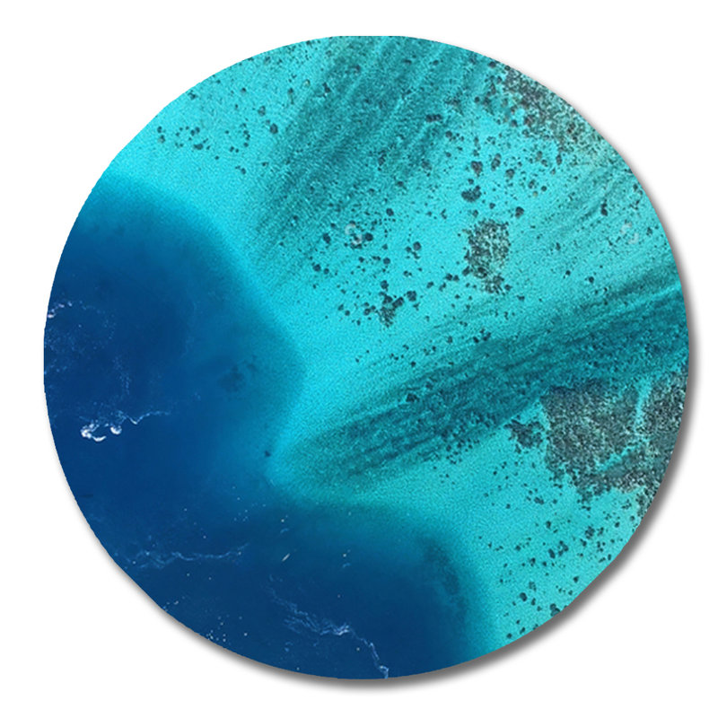 Océan bleu - photographie, H 24 po x l 24 po x P 1,5 po, Acrylique