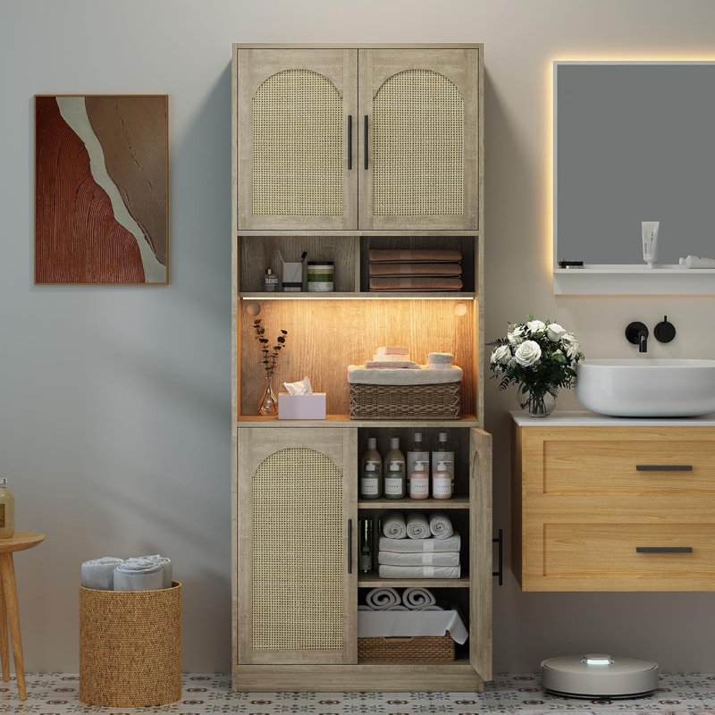 Armoire de bar 70,9 po, Naturel
