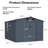 8X10 FT Outdoor Storage Shed, Large Metal Tool Sheds With Window And Lockable Doors, Garden Shed