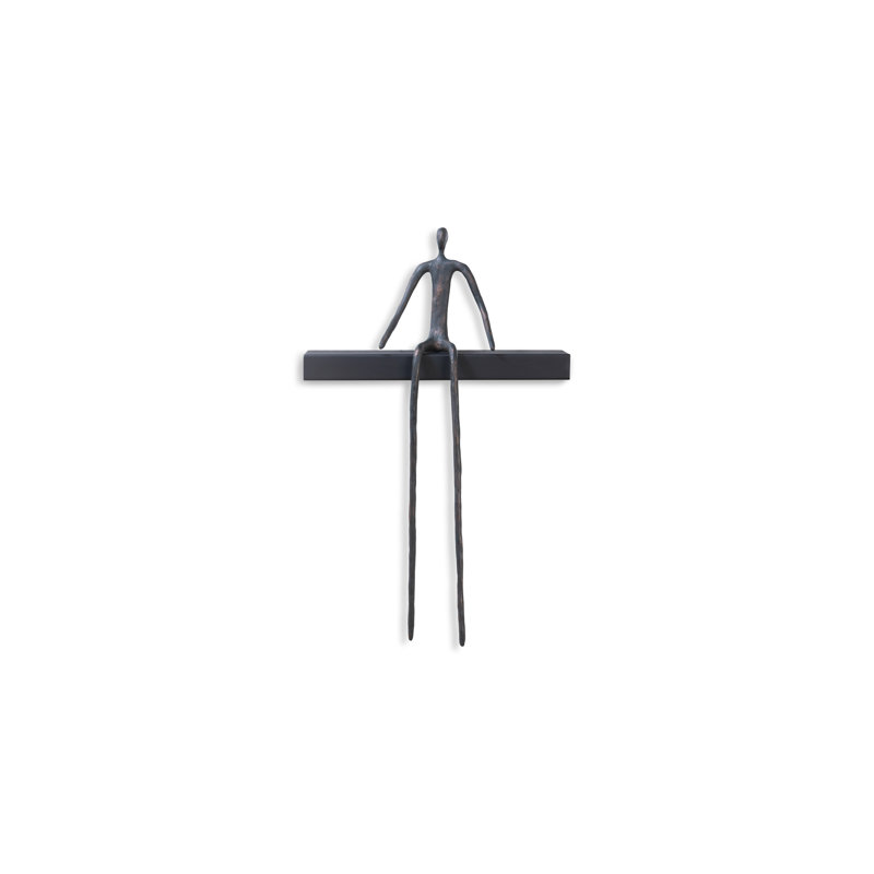Moveable Man on Short Shelf Sitting Wall Décor