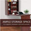 Bureau de conversion mural pliable, bureau d'ordinateur multifonctionnel avec bibliothèque, bureau flottant pour le bureau personnel