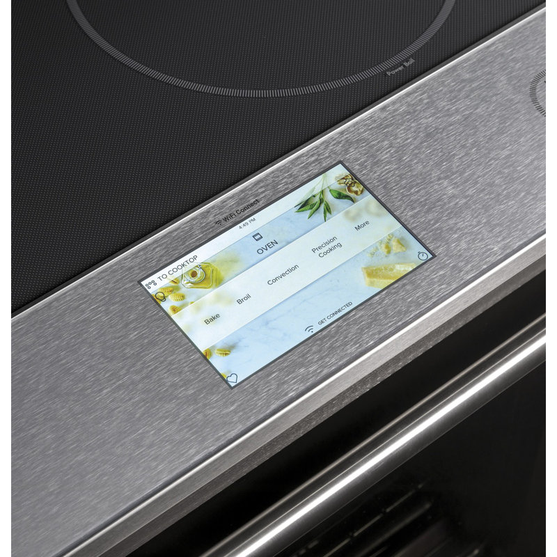 Café 30" 5.3 cu. ft. Smart Slide-in Electric Range with Convection, Induction Cooktop, and In-Oven Camera