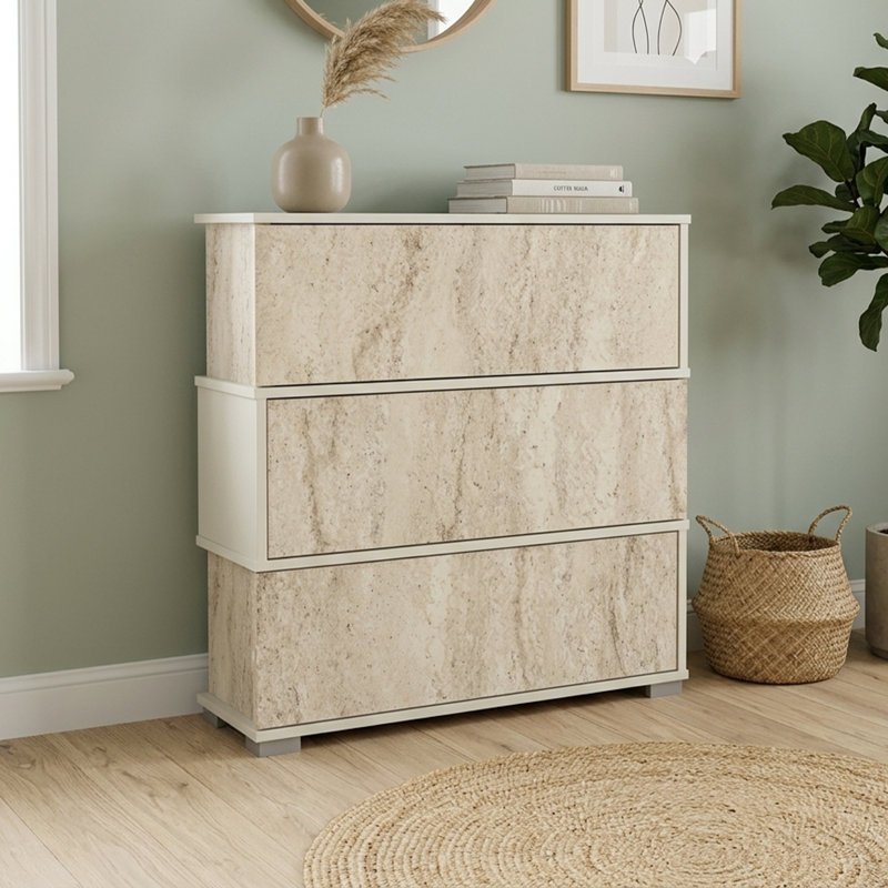 Aurelia 3-Door Drop-Down Shoe Storage Cabinet