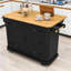 Rolling Kitchen Island Cart with Drop Leaf, Power Outlet, 6 Drawers and Storage Cabient-1702434461