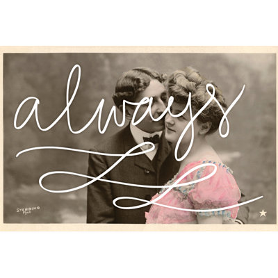 Vintage Couple Always - Wrapped Canvas Print