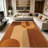 1PC Warm Earth Tone Geometric Arch Abstract area rugs for Living Room, Soft and Comfortable, Suitable for all seasons, easy-to-maintain, machine washable Indoor floor mat, Under Table Farmhouse suitable for dining area, bedroom, entryway, home-129450600