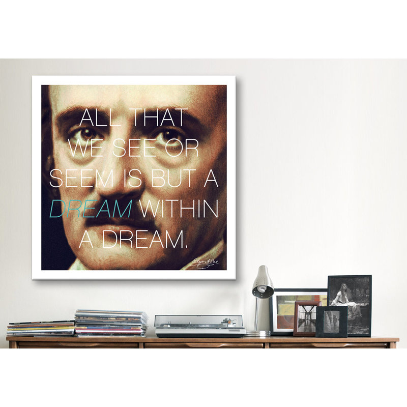 "edgar allan poe quot" , impression sur toile, H 18 po x l 18 po x P 1,5 po