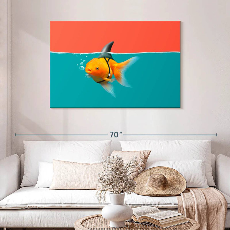 Brampt Goldfish As A Shark, 30" H x 45" W