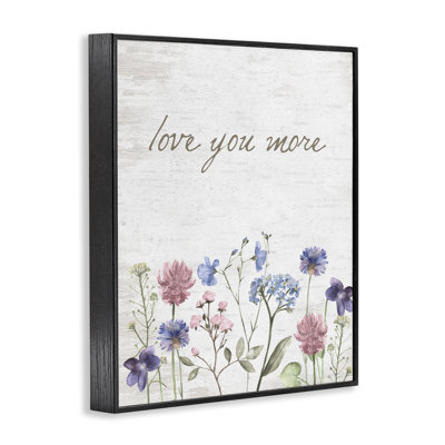 Giclée encadrée Love You More Wildflowers