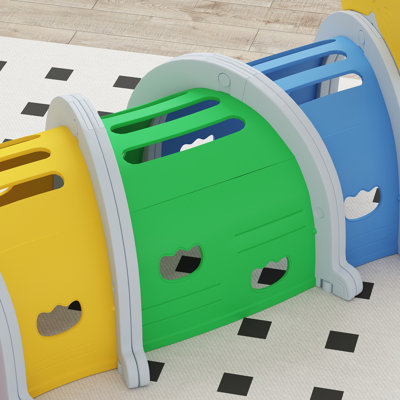 Qaba Kids Play Tunnel for Children 3-6 Years to Crawl and Climb, Lion Design