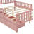 Classic Twin Platform with Pine Guardrails and Storage Drawers-117502805-117502804
