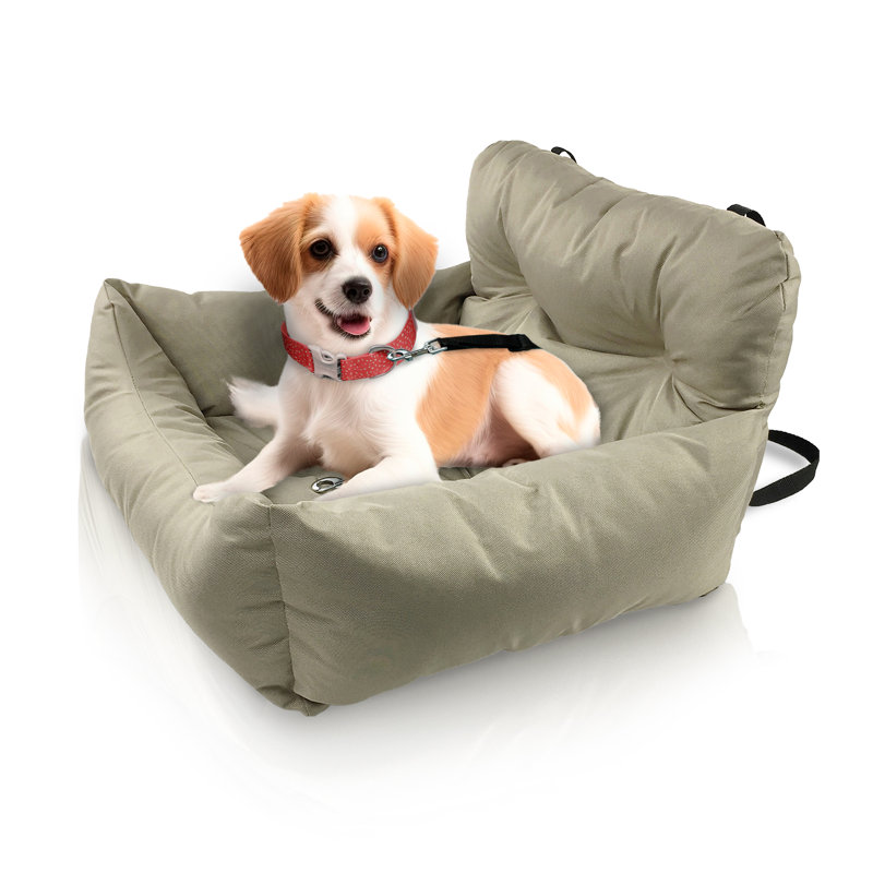 Lit de voyage compatible avec ceinture de sécurité Sheard, Petit (l 20 po x P 14 po x H 11 po), Kaki