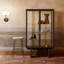 Bois noir massif + vitrines en verre trempé-120927943