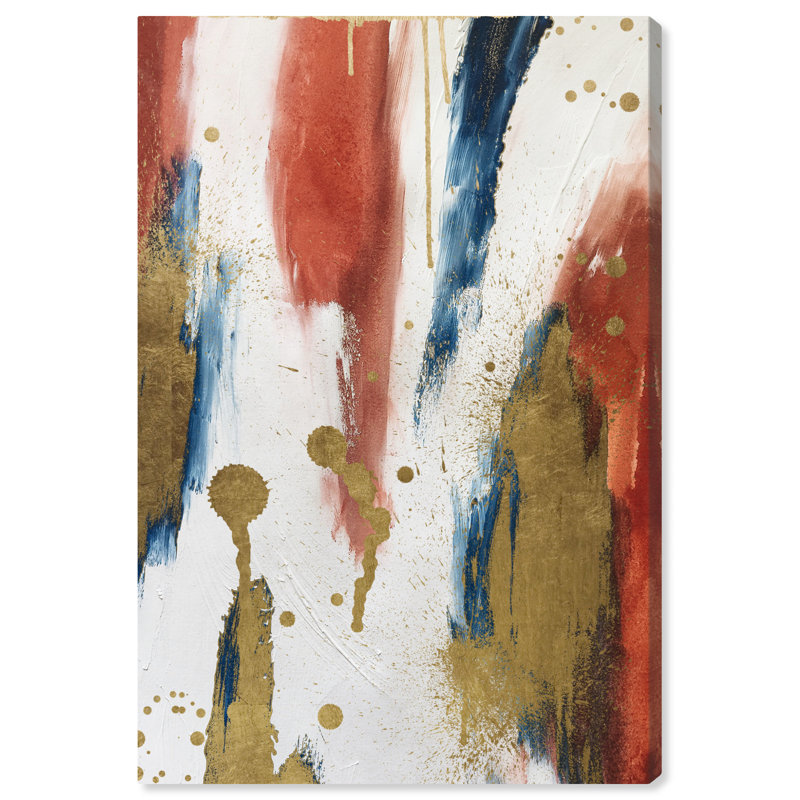 Falon, mélange d'orange sur toile, H 24 po x l 16 po x P 0,8 po