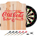 Trademark Global Bristle Dartboard And Cabinet Set (Darts Included)