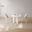 Ensemble de table de salle à manger 39,37 "moderne blanc crème avec 2 chaises pour cuisine, bar, salon et petit espace-545992943-545992914