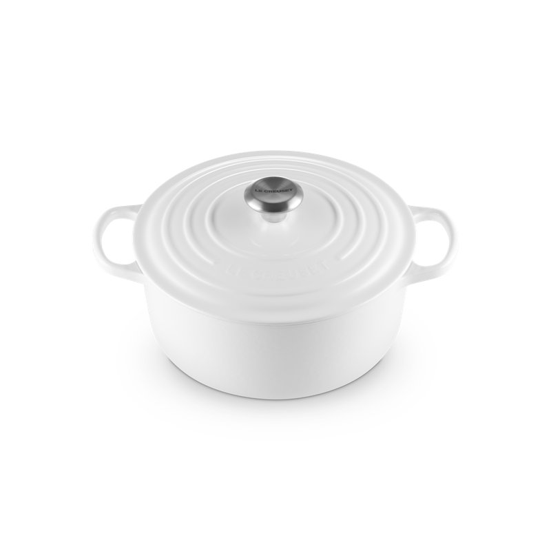 Le Creuset Signature Cast Iron 9-Piece Cookware Set, Artichaut, White