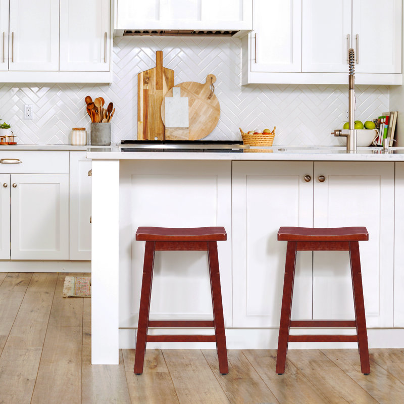 Solid Wood Counter Stool, Counter Stool (24” Seat Height), Cherry