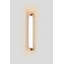 Merus 31 Vanity Sconce - Brushed Brass, Walnut Finish - 4000K - Bright White - 277V AC - White Shade - 39.3-692927498-692927503