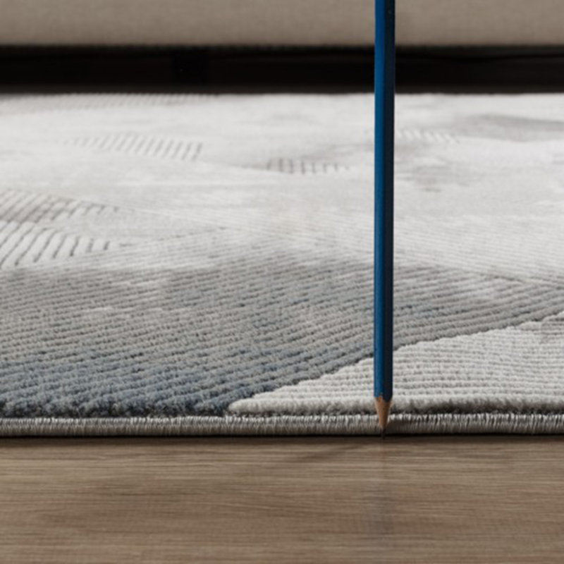 Geometrix Gray Spacious Area Rug, Rectangle 5'3" x 7'3"