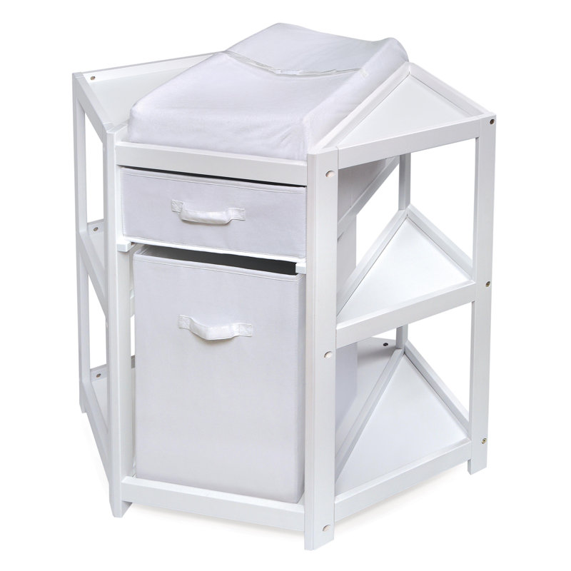 Defranco Changing Table with Pad, White